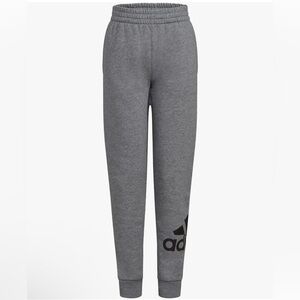 adidas Elastic Waistband Essential Fleece Joggers Pants Boys Size M 10/12 Gray